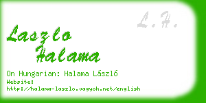 laszlo halama business card
